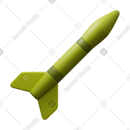 3D missile PNG, SVG