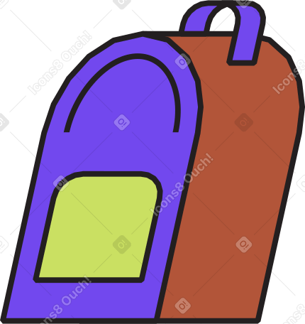 purple backpack Illustration in PNG, SVG