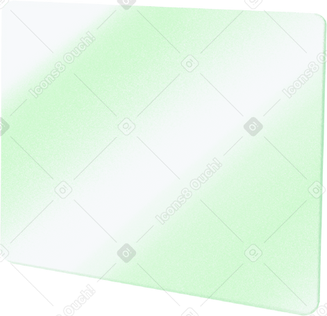 light green rectangle in perspective PNG, SVG