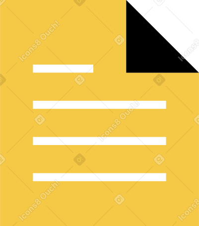 folded document Illustration in PNG, SVG