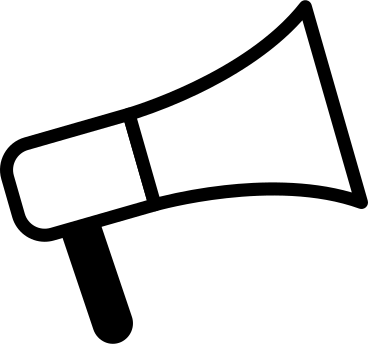 white megaphone PNG, SVG