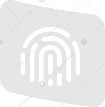 湾曲したアイコンの指紋 PNG、SVG