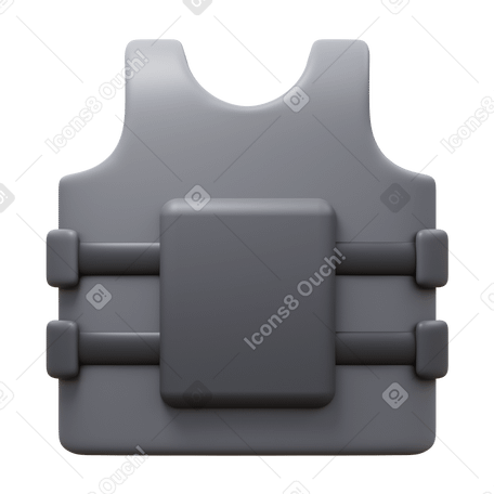 3D bulletproof vest PNG, SVG