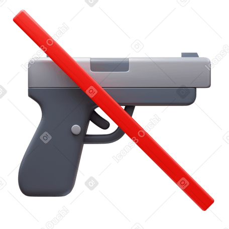 3D no weapons PNG, SVG