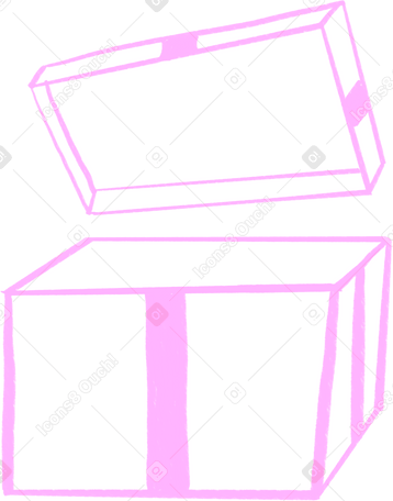 open present box PNG、SVG