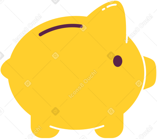黄色い貯金箱 PNG、SVG
