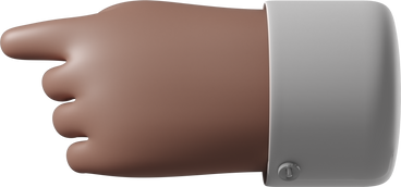 Brown skin hand pointing to the left PNG, SVG