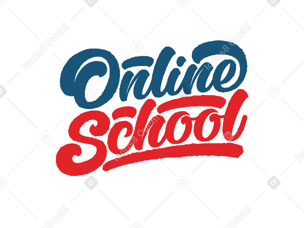 lettering online school в PNG, SVG