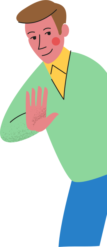Homme avec la main levée PNG, SVG