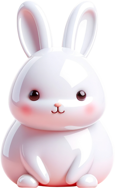 Белый кролик в PNG, SVG