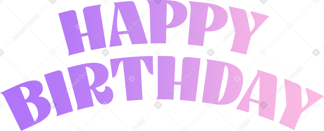 lettering happy birthday PNG, SVG