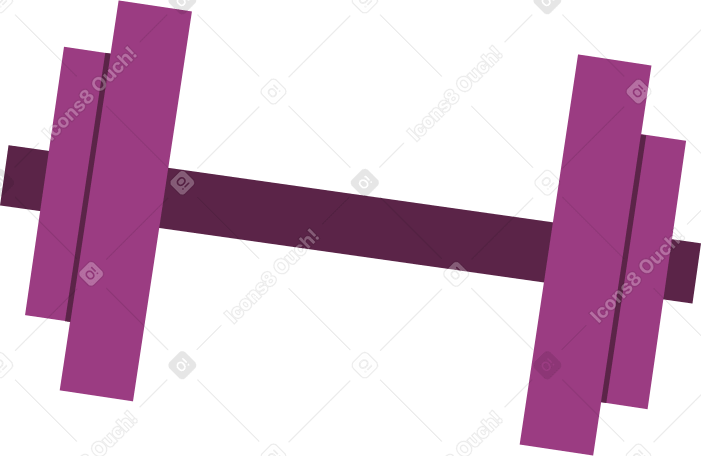 burgundy dumbbell PNG, SVG