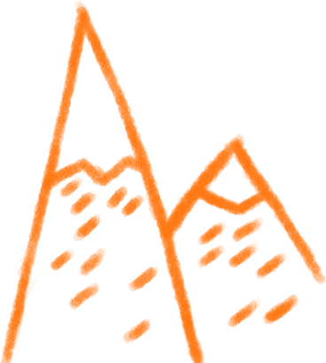 orange mountains PNG、SVG