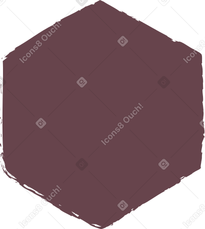 brown hexagon Illustration in PNG, SVG