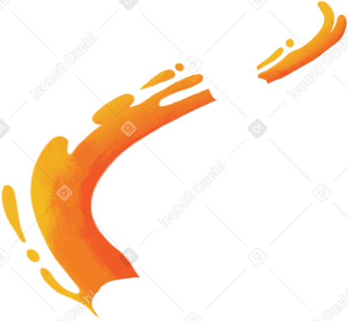 Salpicadura de degradado naranja PNG, SVG