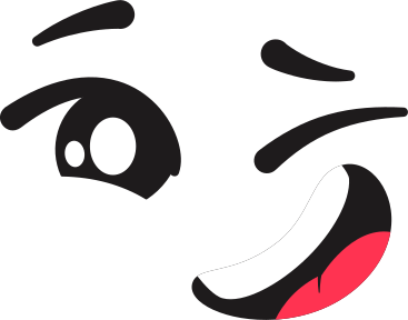 winking emotion PNG, SVG