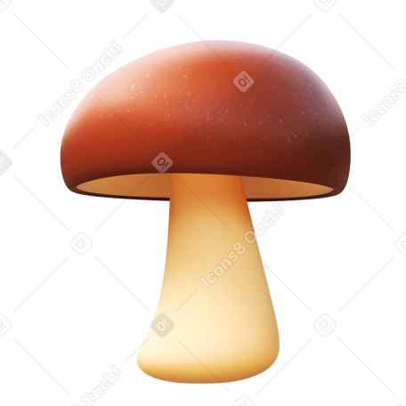 3D mushroom Illustration in PNG, SVG