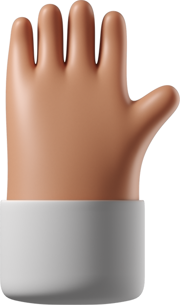 Raised tanned skin hand PNG, SVG