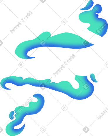 渐变蓝色波浪 PNG, SVG