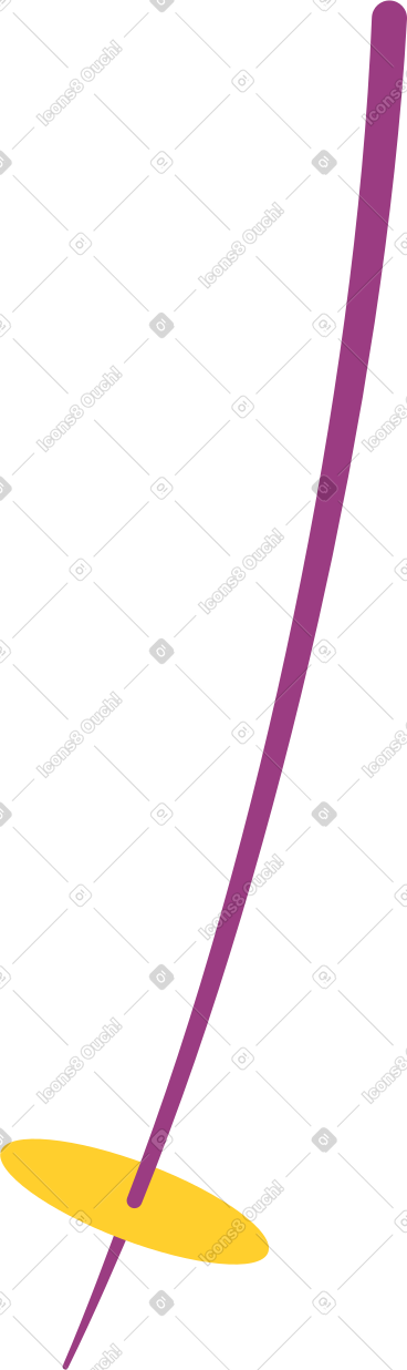 Purple ski pole PNG, SVG