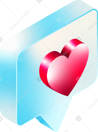 Coração no balão PNG, SVG