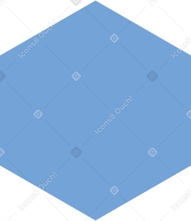 blue hexagon PNG, SVG