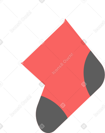 christmas sock with fur Illustration in PNG, SVG