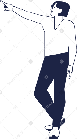 office man showing Illustration in PNG, SVG