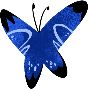 blue butterfly PNG, SVG