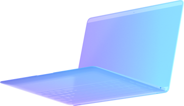 Transparenter laptop mit farbverlauf PNG, SVG