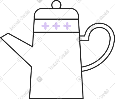 带柄茶壶 PNG, SVG