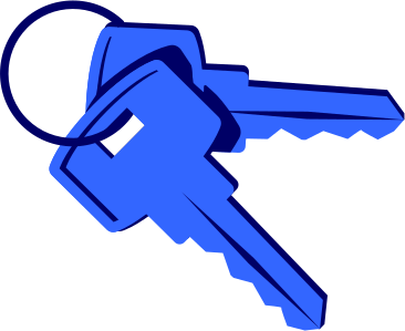 blue keys PNG, SVG