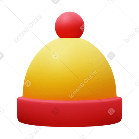 3D beanie Illustration in PNG, SVG