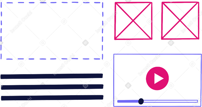 Frame di interfaccia PNG, SVG