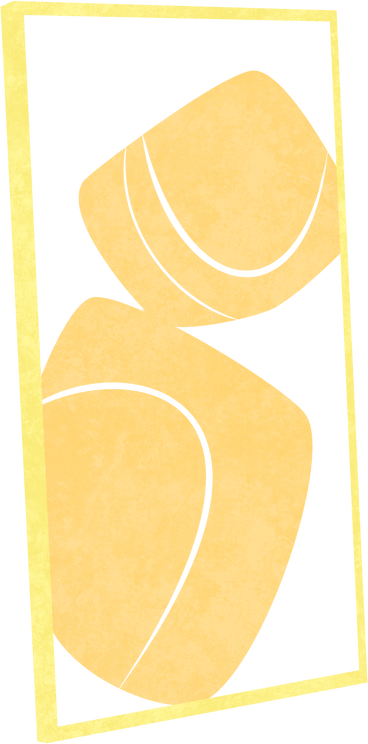 orange painting in a yellow frame PNG、SVG