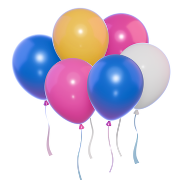 Воздушные шары на день рождения в PNG, SVG