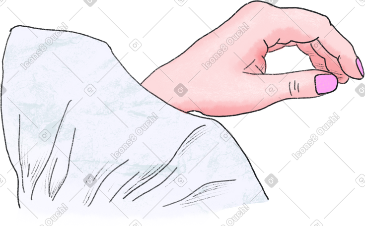 hand in a white sleeve PNG, SVG