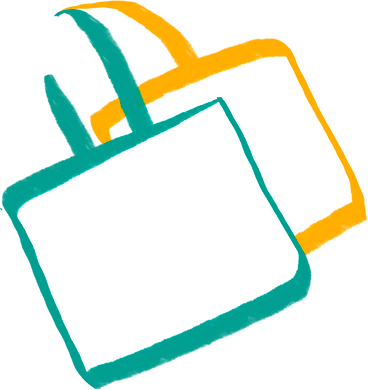 green and yellow shopping bags PNG, SVG