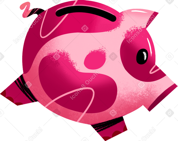 pink piggy bank PNG、SVG