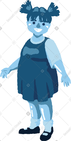 chubby girl standing PNG, SVG