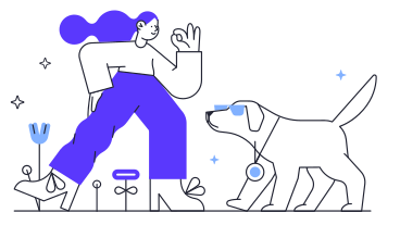 Frau zeigt neben hund mit sonnenbrille ein „ok“-schild PNG, SVG