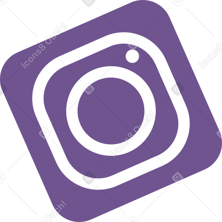 Illustration animée purple instagram icon aux formats GIF, Lottie (JSON) et AE