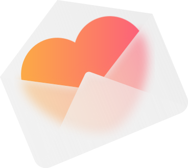 Enveloppe transparente avec un coeur à l'intérieur PNG, SVG