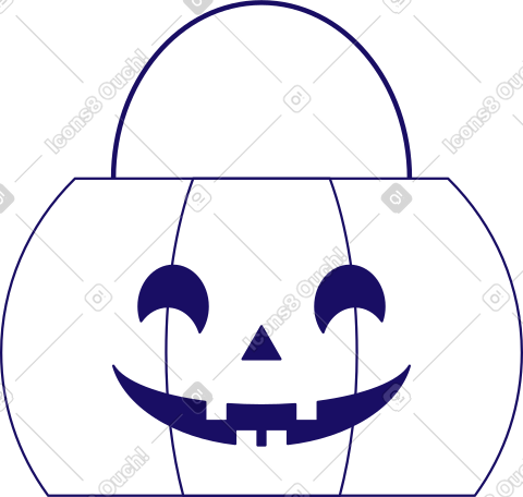 empty pumpkin basket PNG, SVG