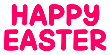 lettering happy easter PNG, SVG