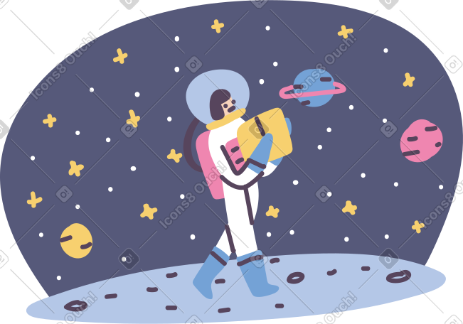 Space delivery in the box PNG, SVG