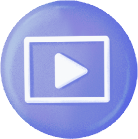 blue round button with video sign PNG, SVG