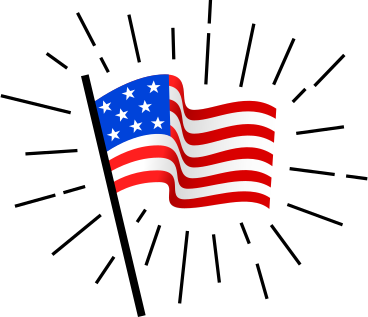 The american flag PNG, SVG