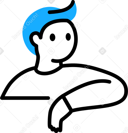 man looking out the window Illustration in PNG, SVG