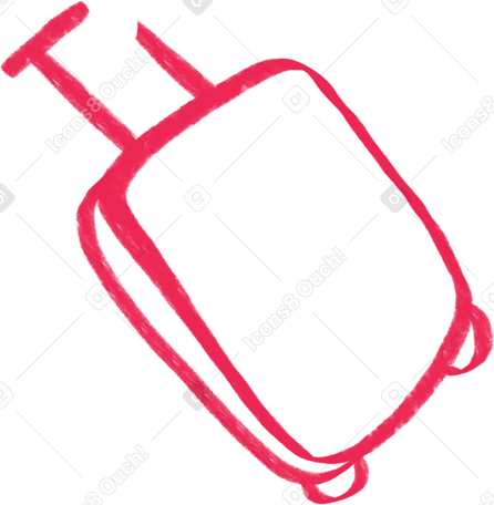 red suitcase PNG、SVG